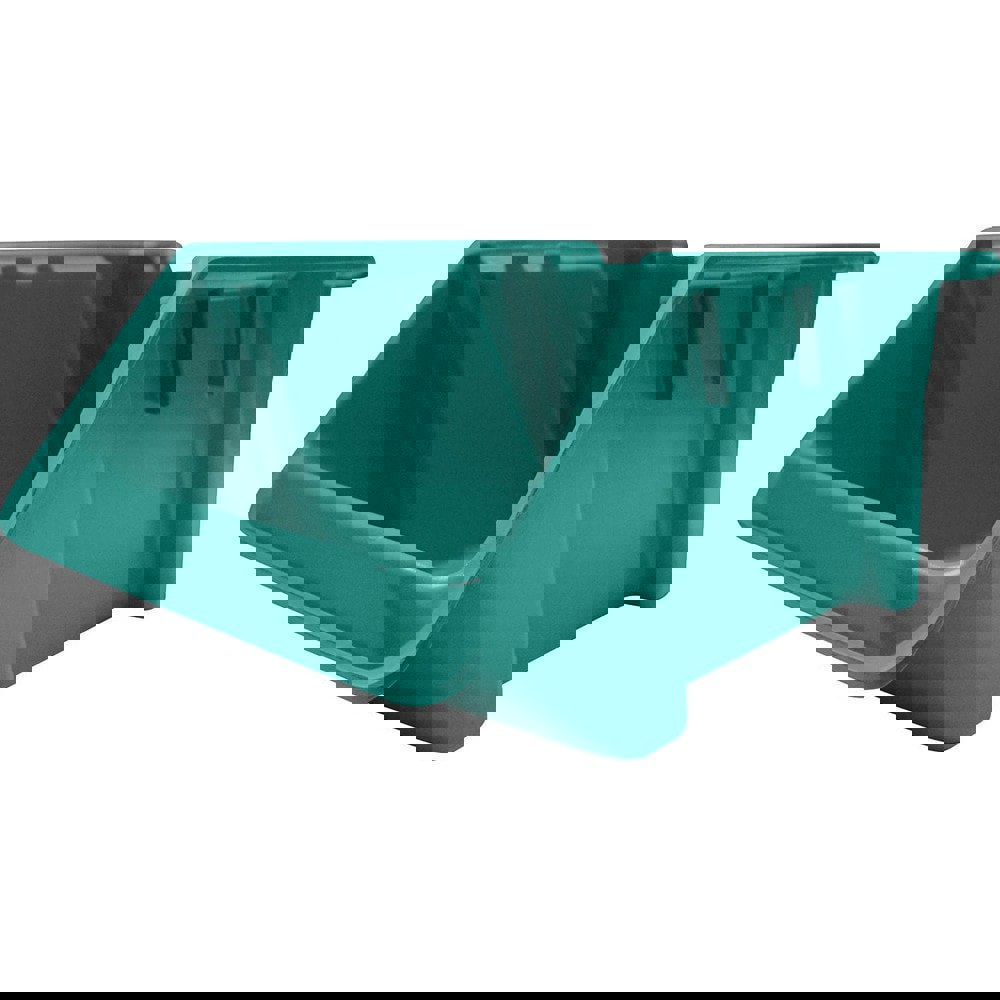 Bins; Bin Style: Hopper Front ; Shape: Rectangle ; Load Capacity (Lb. - 3 Decimals): 100.000 ; Color: Green ; Stacking: Yes ; Hanging: No